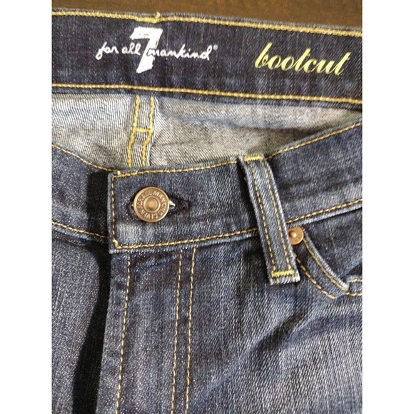 Ladies Seven 7 for All Mankind Boot cut Dark Blue Jeans Size 28 womens. - Picture 4 of 10